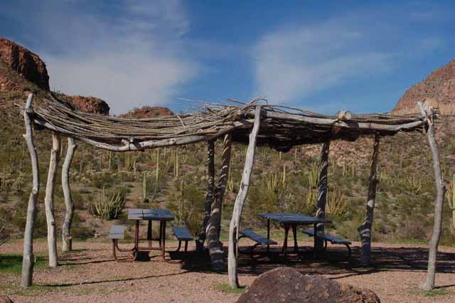 a ramada (covered picnic table)